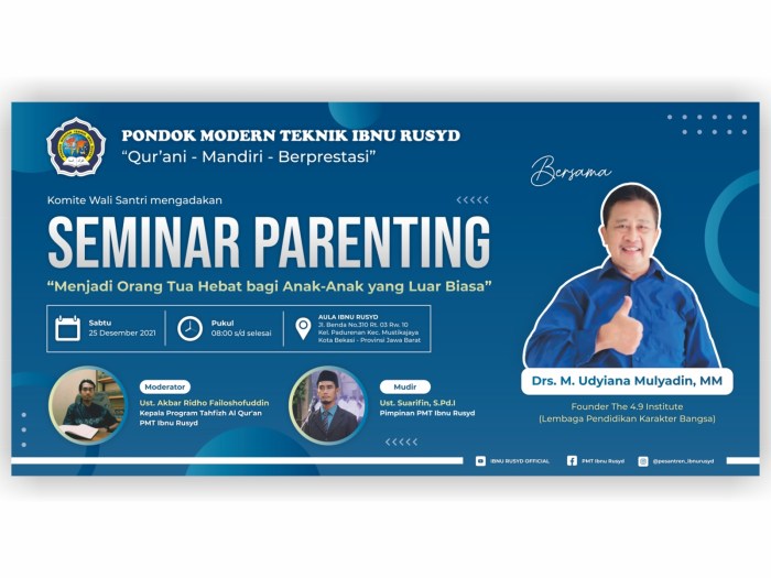 Contoh desain spanduk seminar