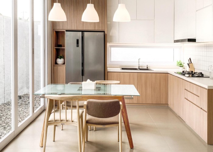 Contoh desain kitchen set minimalis