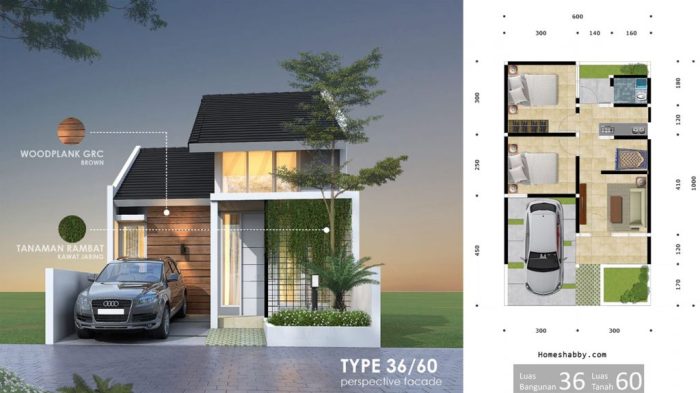 Contoh desain teras rumah minimalis type 36