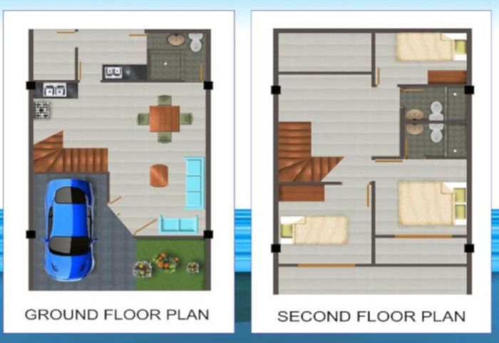 Rumah minimalis denah kamar tidur batu alam