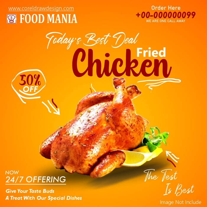 Contoh desain banner fried chicken